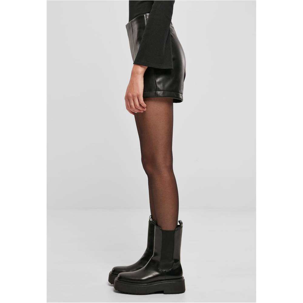 Urban Classics - Synthetic Leather Kurze Hose - Schwarz